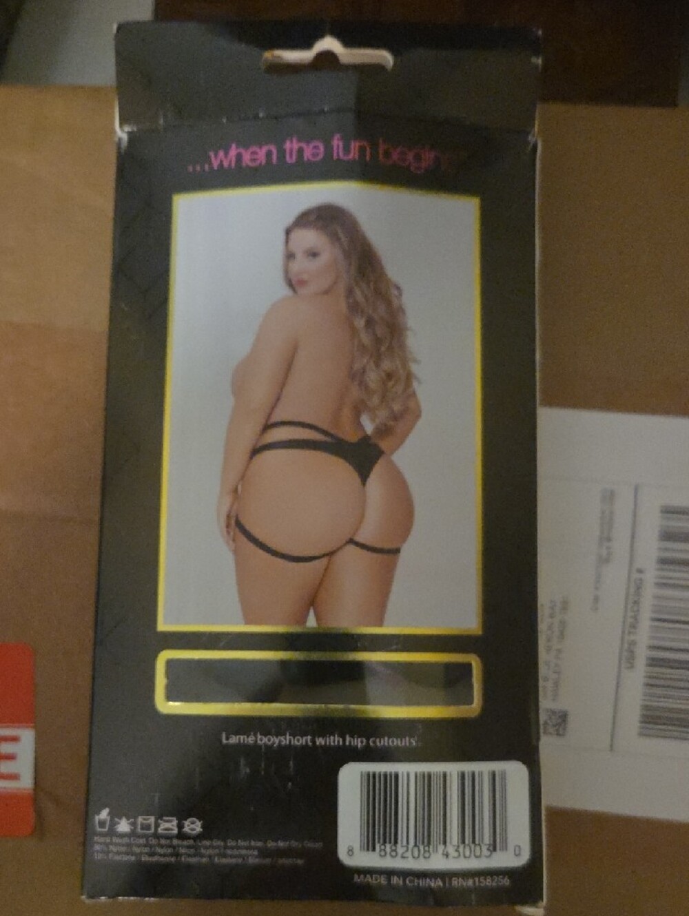 Plus Size Strappy Black Panty - Picture 2 of 2